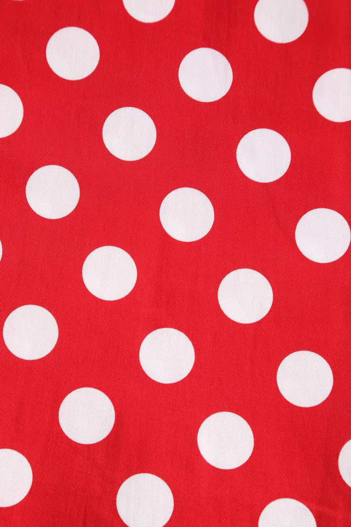 Amanda Red & White Polka Dot Dress