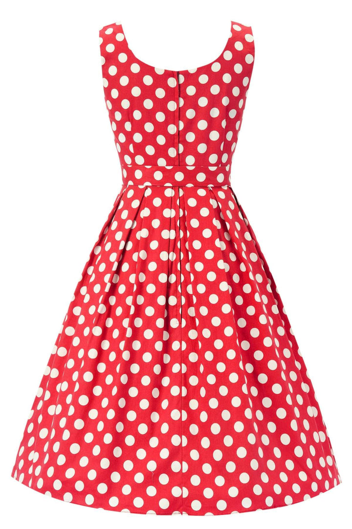 Amanda Red & White Polka Dot Dress