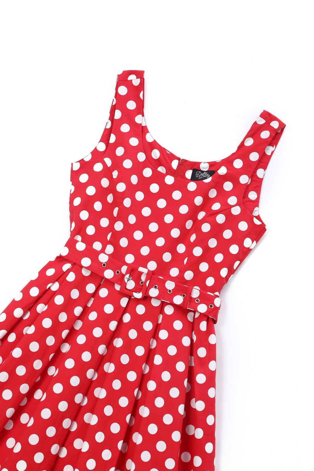 Amanda Red & White Polka Dot Dress