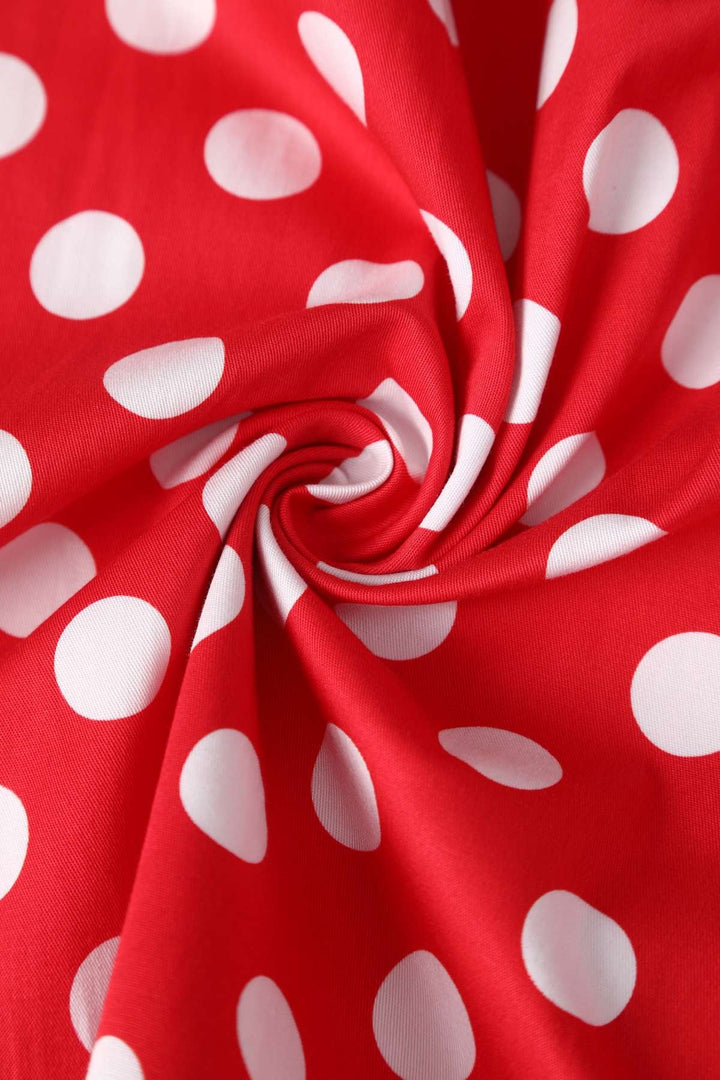 Amanda Red & White Polka Dot Dress