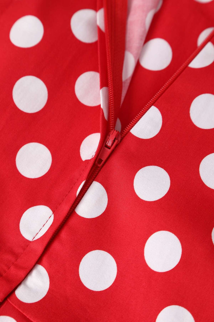 Amanda Red & White Polka Dot Dress