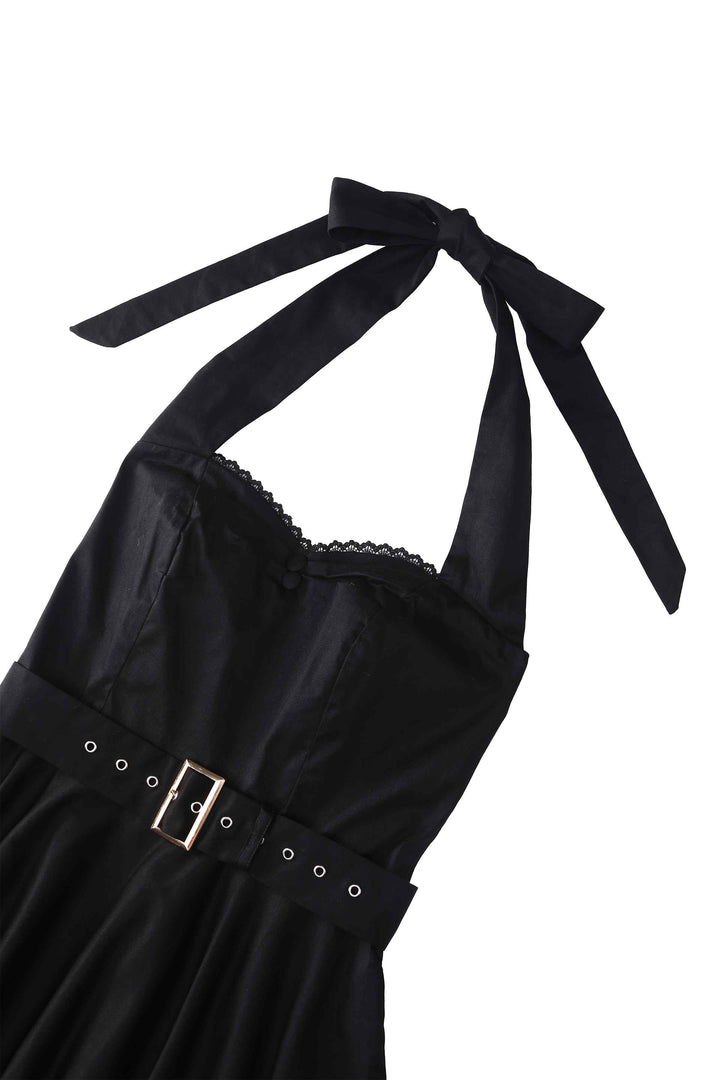 Daisy Classic Halter Little Black Dress