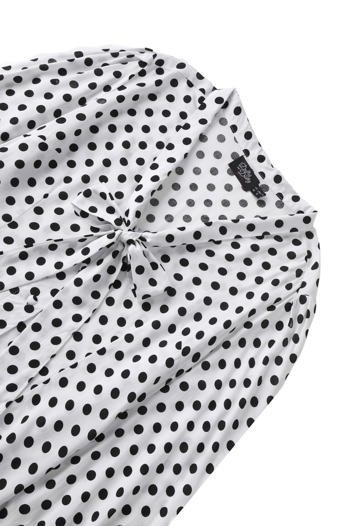 Margaret White & Black Polka Dot Blouse