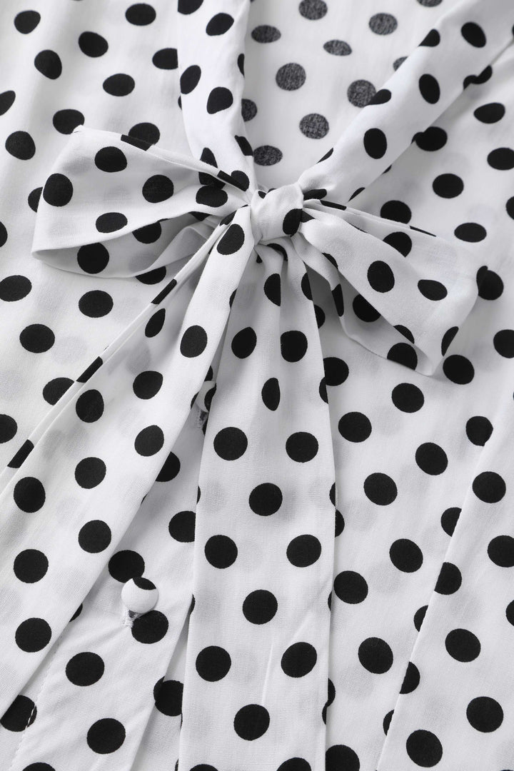 Margaret White & Black Polka Dot Blouse