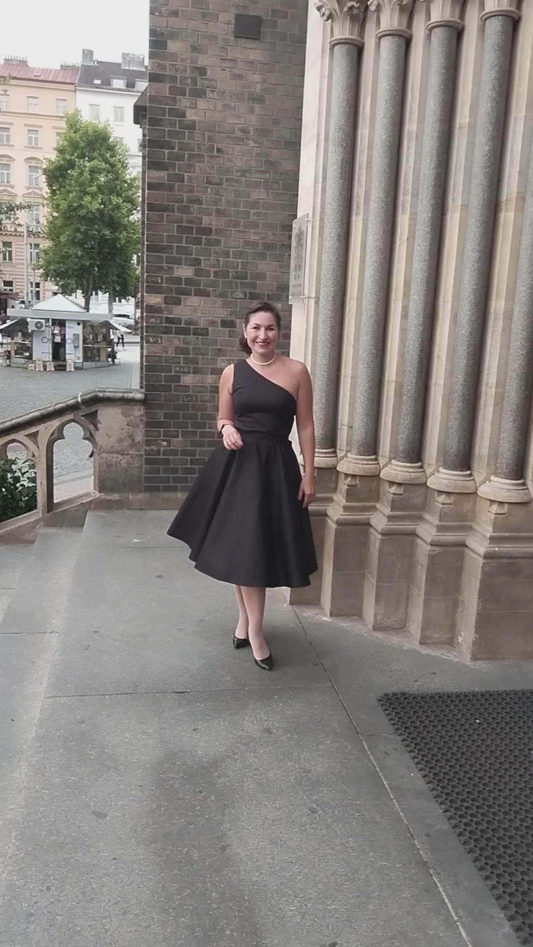 Video of a lovely lady in Susan Black Dress | Vintage Party Dress