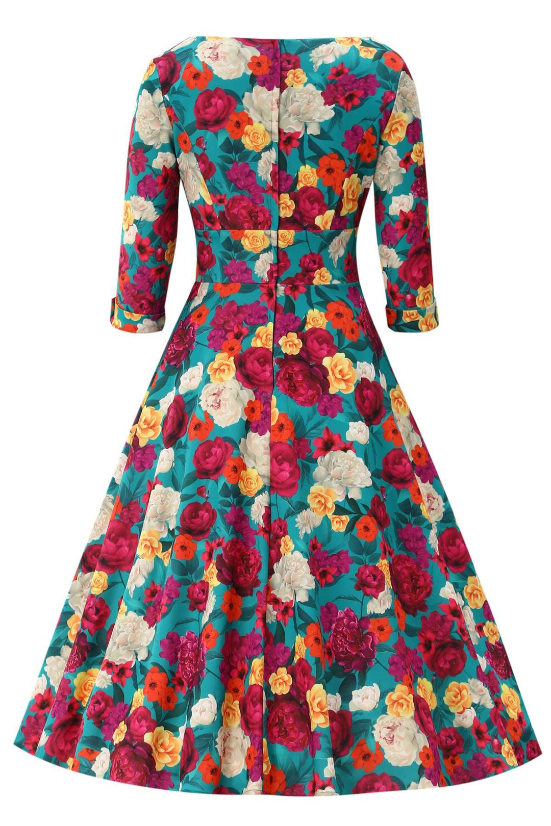 Scarlette Rose Garden on Emerald Green Dress