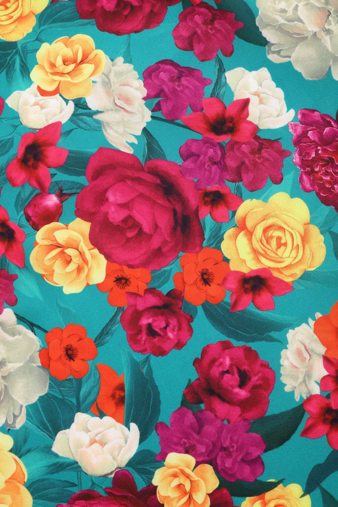 Scarlette Rose Garden on Emerald Green Dress