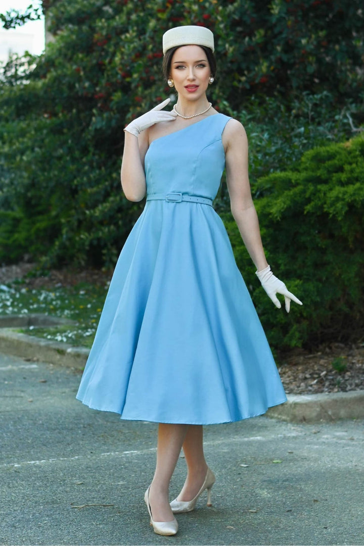Susan Baby Blue Assymetrical Dress