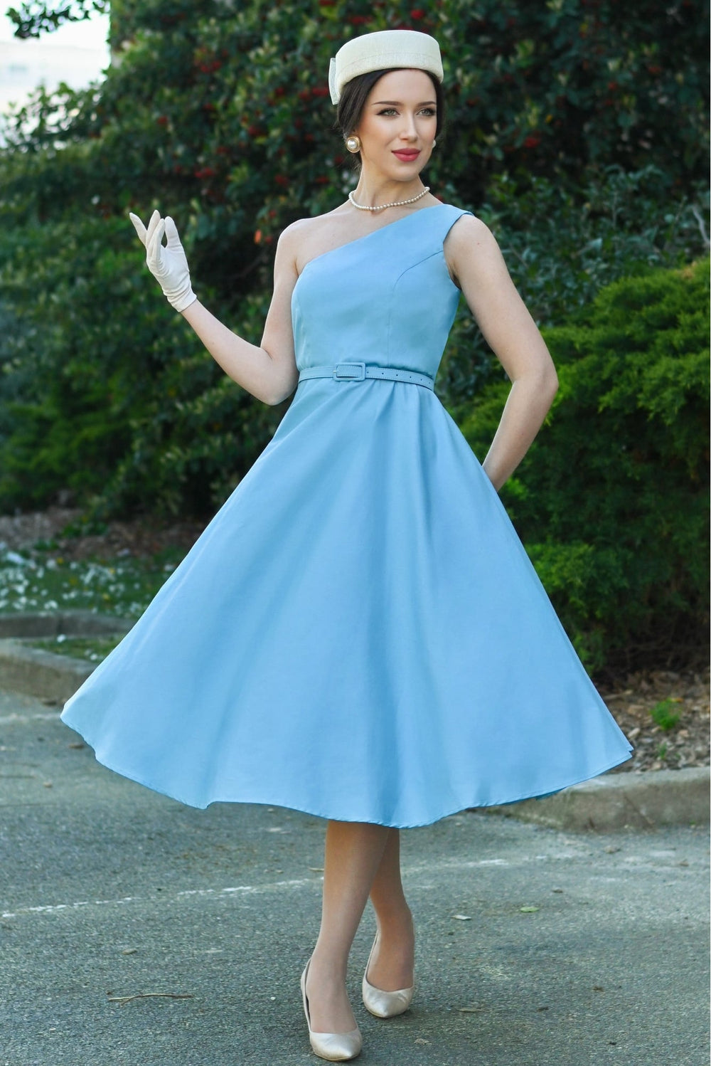 Susan Baby Blue Assymetrical Dress