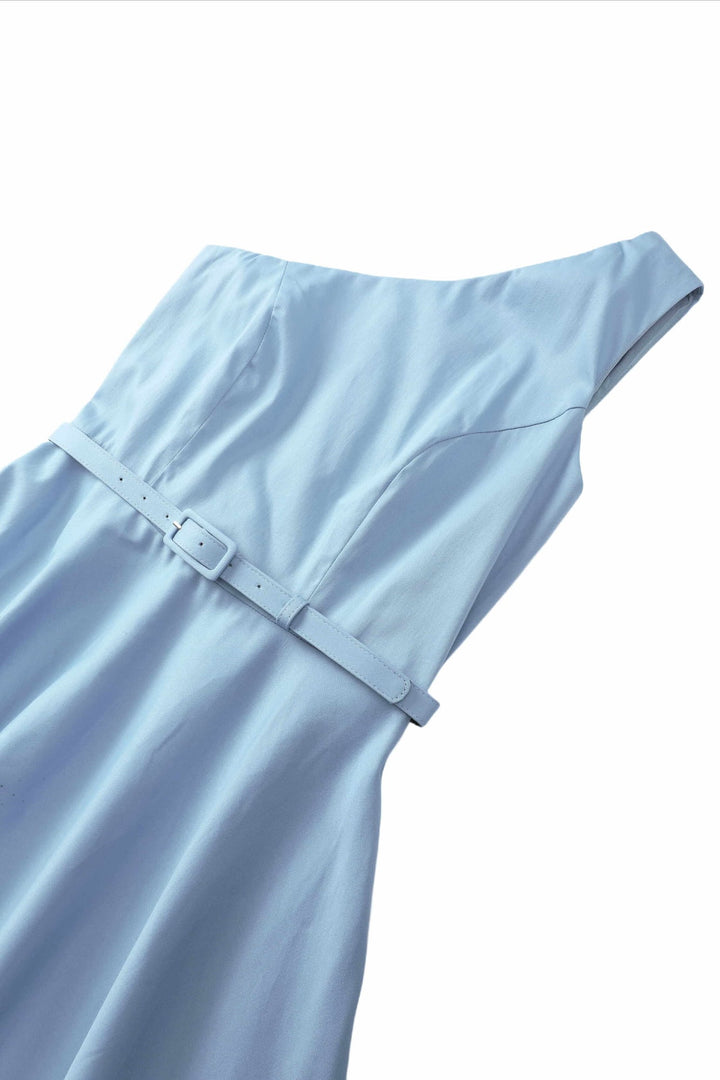 Susan Baby Blue Assymetrical Dress