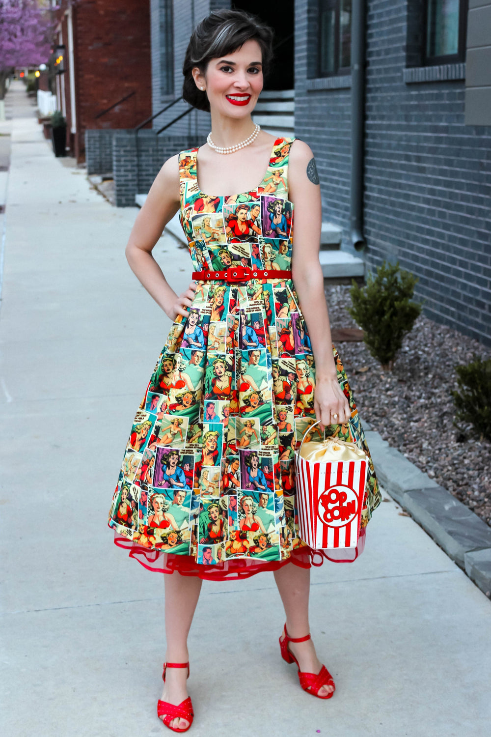 Amanda Vintage Comic Book Pop Art Dress